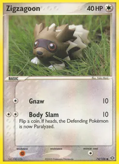 Zigzagoon #74, Reverse Foil