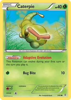 Caterpie #3, Reverse Foil