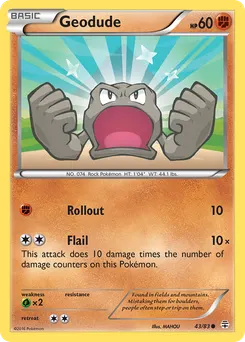 Geodude #43, Holofoil-20th