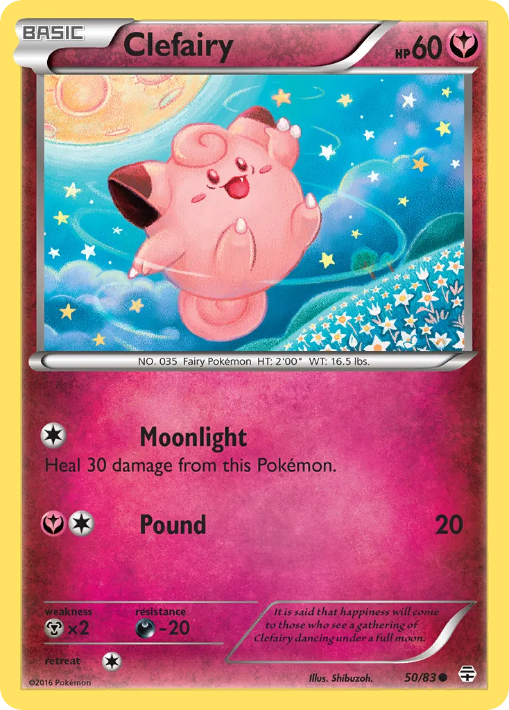 Clefairy #50, Generations Reverse Foil