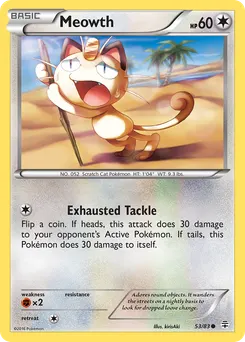 Meowth #53, Holofoil-20th