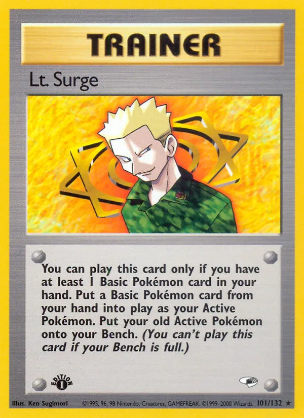 Lt. Surge #101, Gym Heroes 1st Edition