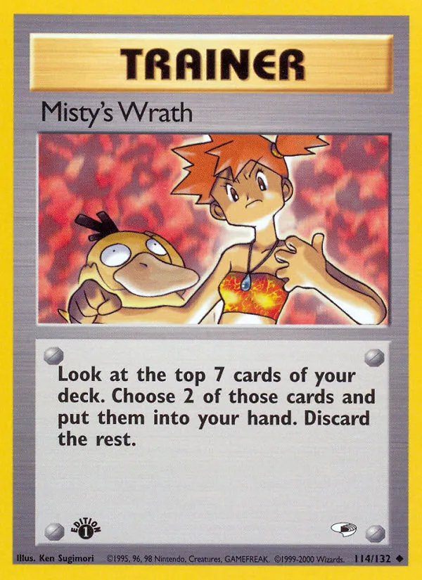 Misty's Wrath #114, Gym Heroes 1st Edition