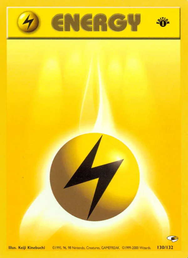 Lightning Energy #130, Gym Heroes 1st Edition