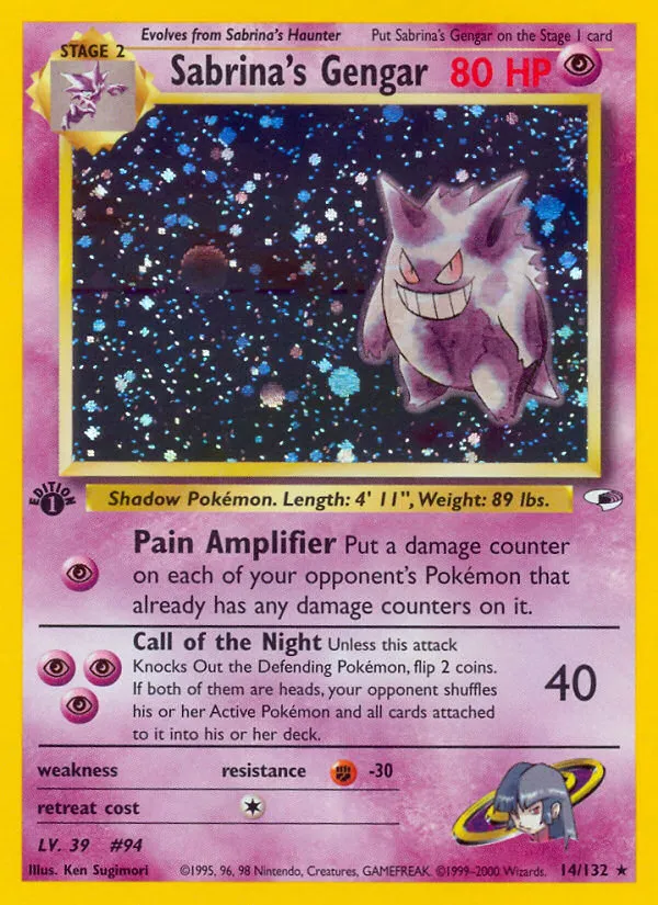Sabrina's Gengar #14, Gym Heroes Holo