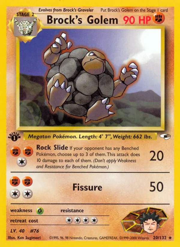 Brock's Golem #20, Gym Heroes 1st Edition
