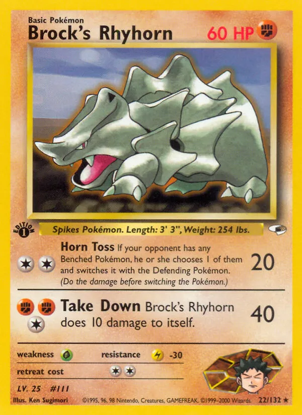 Brock's Rhyhorn #22, Gym Heroes