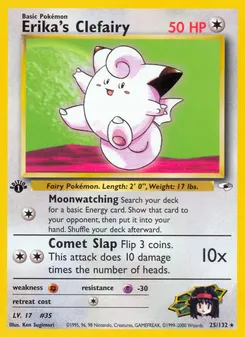 Erika's Clefairy #25, 1st Edition