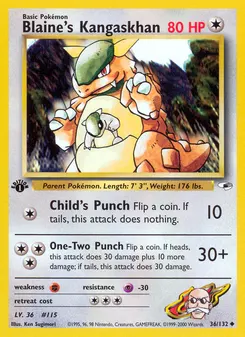 Blaine's Kangaskhan #36, 1st Edition