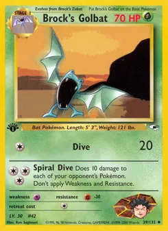 Brock's Golbat #39, 1st Edition