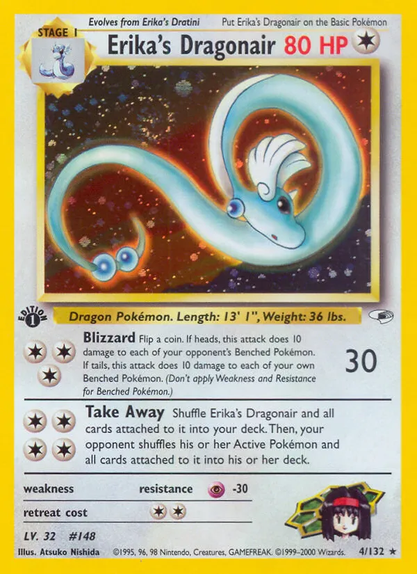 Erika's Dragonair #4, Gym Heroes Holo