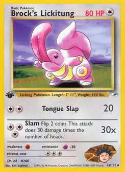 Brock's Lickitung #41, 1st Edition