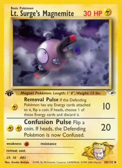 Lt. Surge's Magnemite #50, 1st Edition