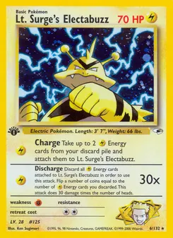 Lt. Surge's Electabuzz #6, Holo