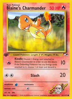 Blaine's Charmander #61, 1st Edition