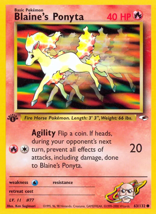 Blaine's Ponyta #63, Gym Heroes