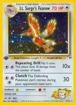 Lt. Surge's Fearow #7, Holo