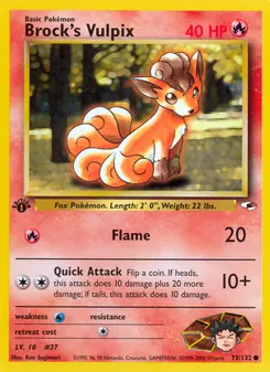 Brock's Vulpix #73, 1st Edition