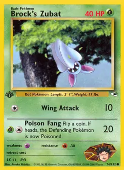 Brock's Zubat #74, 1st Edition