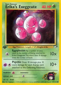 Erika's Exeggcute #77, 1st Edition