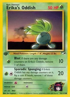 Erika's Oddish #78, 1st Edition