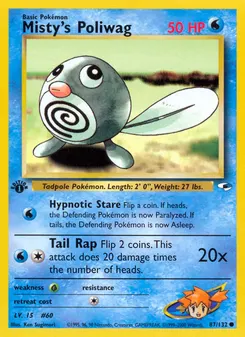 Misty's Poliwag #87, 1st Edition