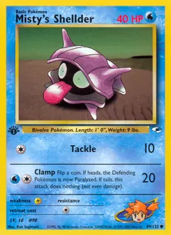 Misty's Shellder #89, 1st Edition