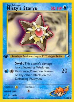 Misty's Staryu #90, 1st Edition