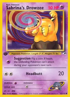 Sabrina's Drowzee #92, 1st Edition