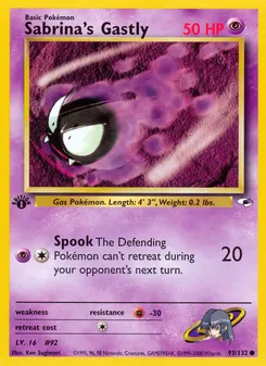 Sabrina's Gastly #93, 1st Edition