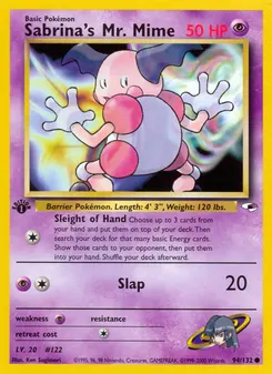 Sabrina's Mr. Mime #94, 1st Edition