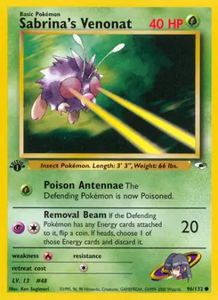 Sabrina's Venonat #96, 1st Edition