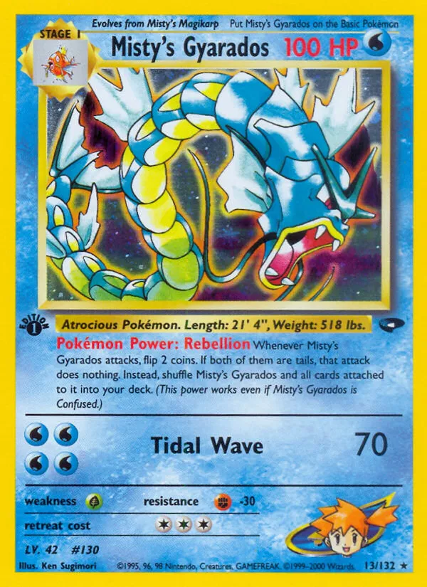 Misty's Gyarados #13, Gym Challenge Holo