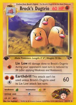 Brock's Dugtrio #22, 1st Edition