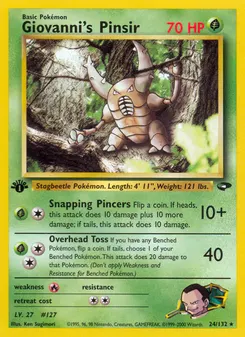 Giovanni's Pinsir #24, 1st Edition