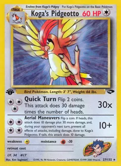Koga's Pidgeotto #27, 1st Edition