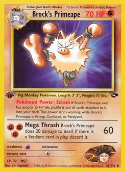 Brock's Primeape #35, 1st Edition