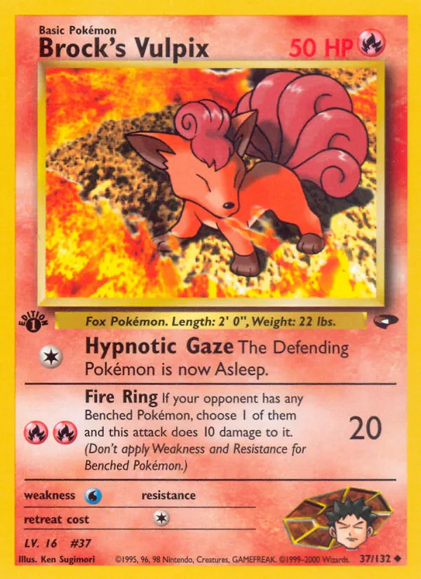 Brock's Vulpix #37, Gym Challenge 1st Edition