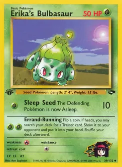 Erika's Bulbasaur #39, 1st Edition