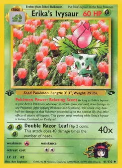 Erika's Ivysaur #41, 1st Edition