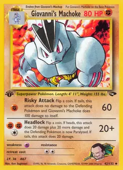 Giovanni's Machoke #42, 1st Edition