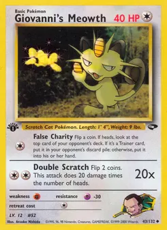 Giovanni's Meowth #43, 1st Edition