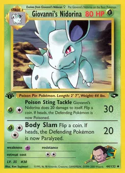 Giovanni's Nidorina #44, 1st Edition