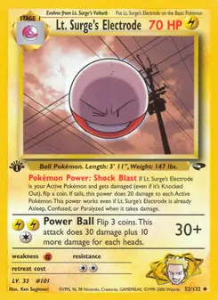 Lt. Surge's Electrode #52, 1st Edition