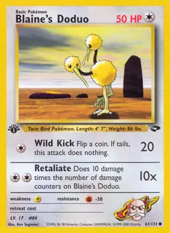 Blaine's Doduo #61, 1st Edition