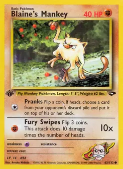 Blaine's Mankey #63, 1st Edition