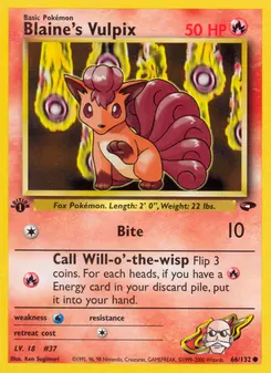 Blaine's Vulpix #66, 1st Edition