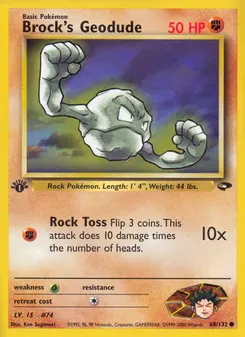Brock's Geodude #68, 1st Edition