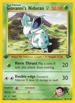 Giovanni's Nidoran ♀ #75, 1st Edition