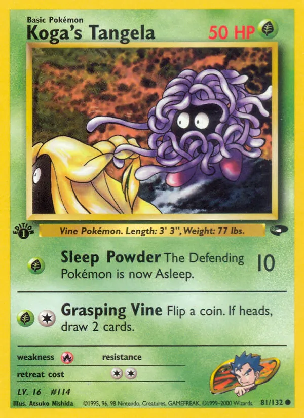 Koga's Tangela #81, Gym Challenge